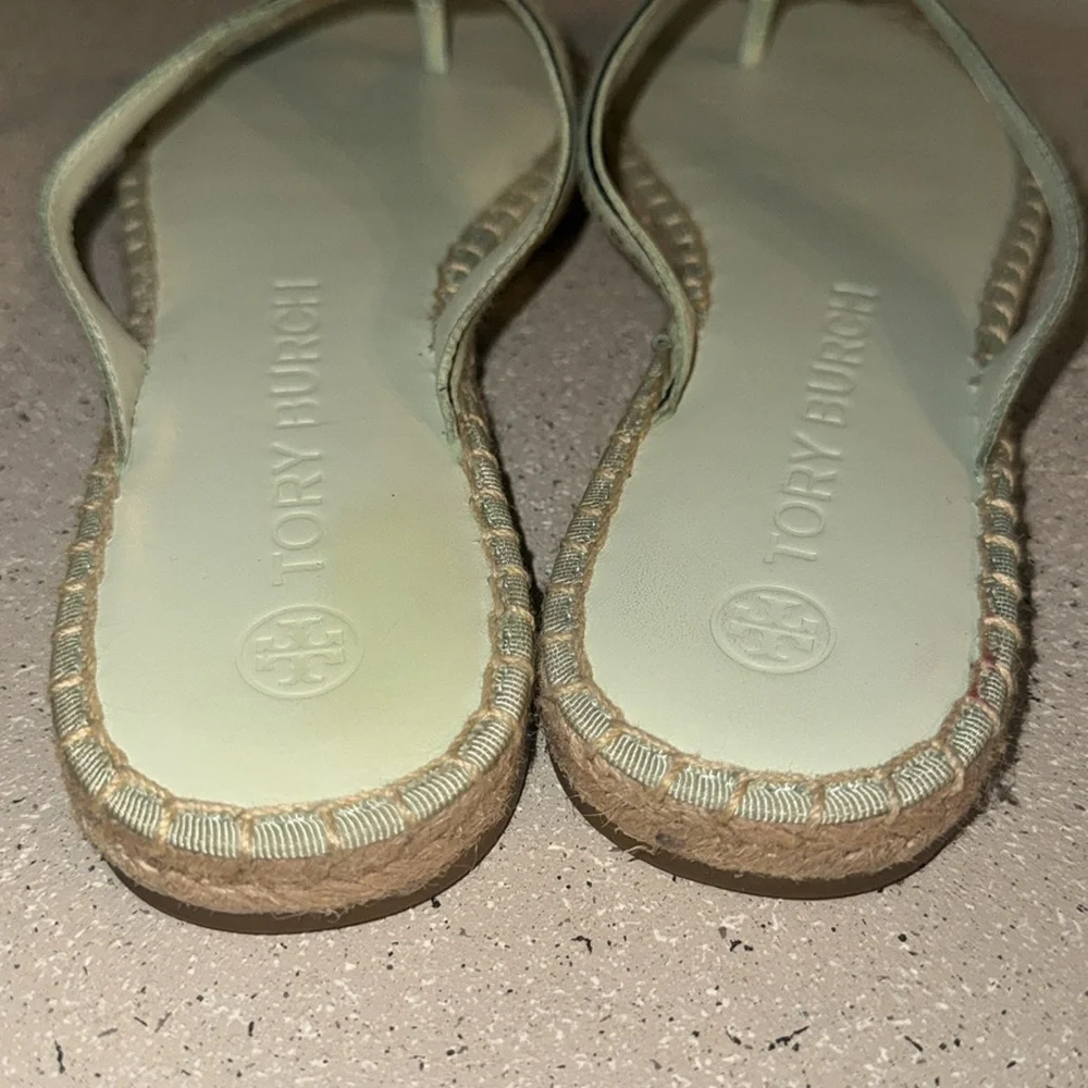 Tory Burch Espadrille Sandals Meadow Mist/Perfect Navy‎ Size 7.5